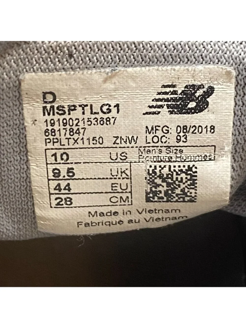 New Balance Mens Fresh Foam Training Running Shoes Gray Size 10 Lightweight Mesh